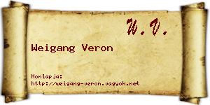 Weigang Veron névjegykártya